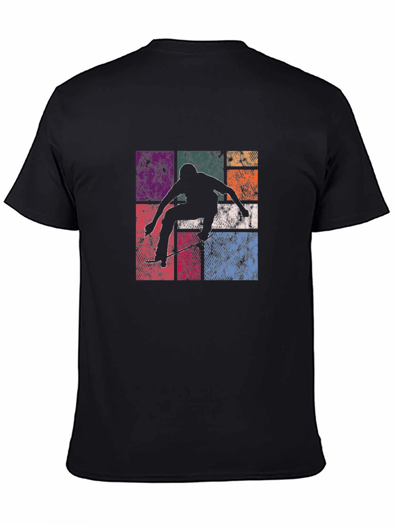 Retro Skater Graphic T-Shirt - Black