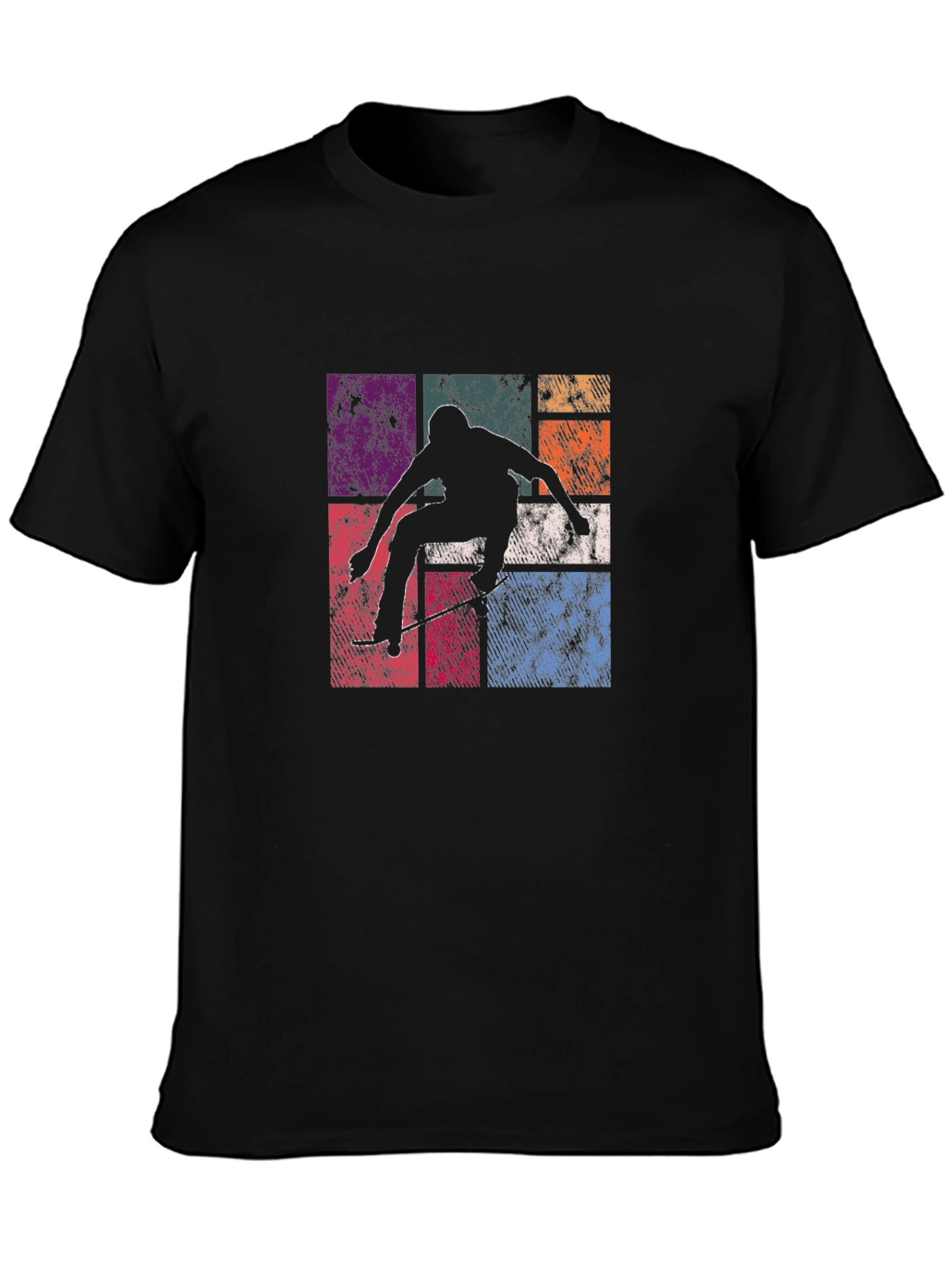 Retro Skater Graphic T-Shirt - Black