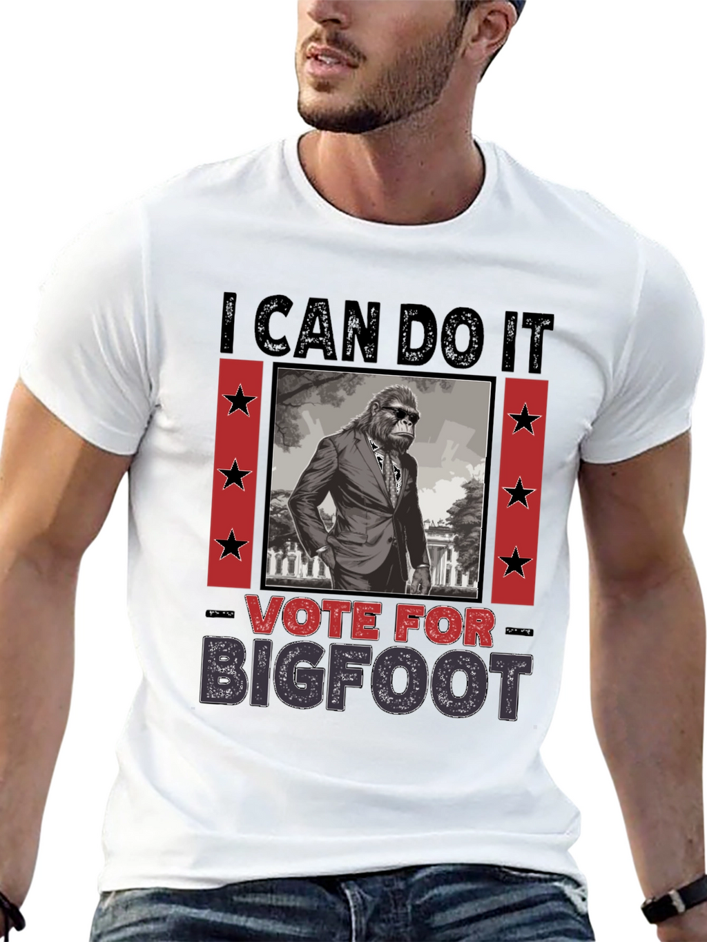 Vote for Bigfoot T-Shirt - Funny Election Tee