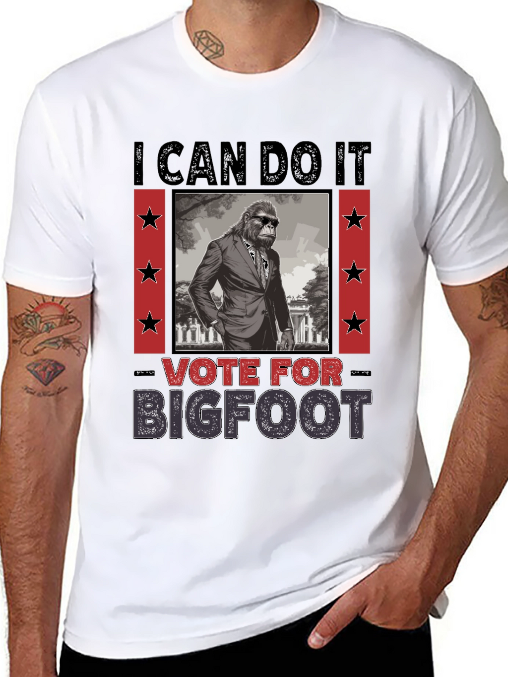 Vote for Bigfoot T-Shirt - Funny Election Tee