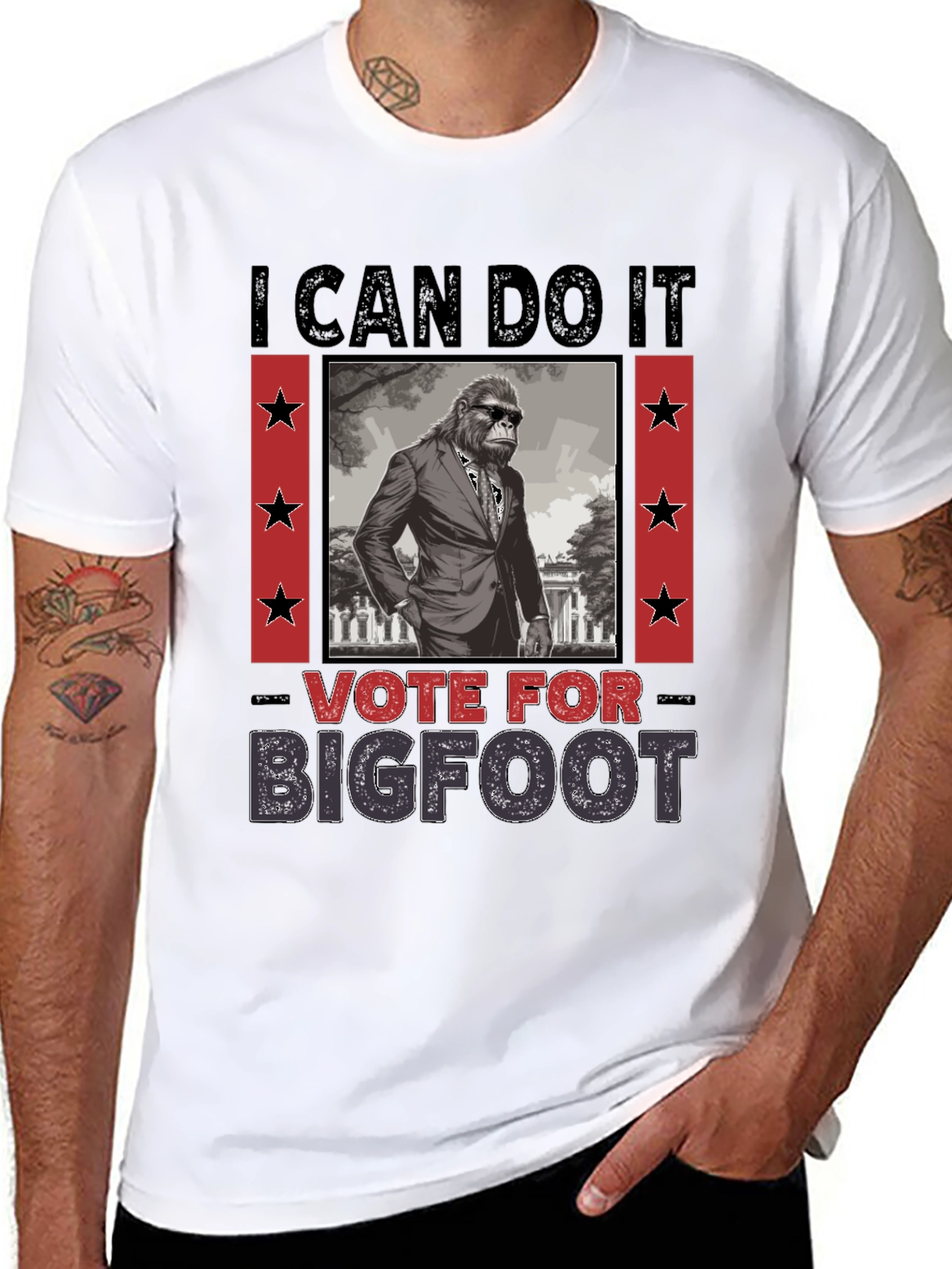 Vote for Bigfoot T-Shirt - Funny Election Tee