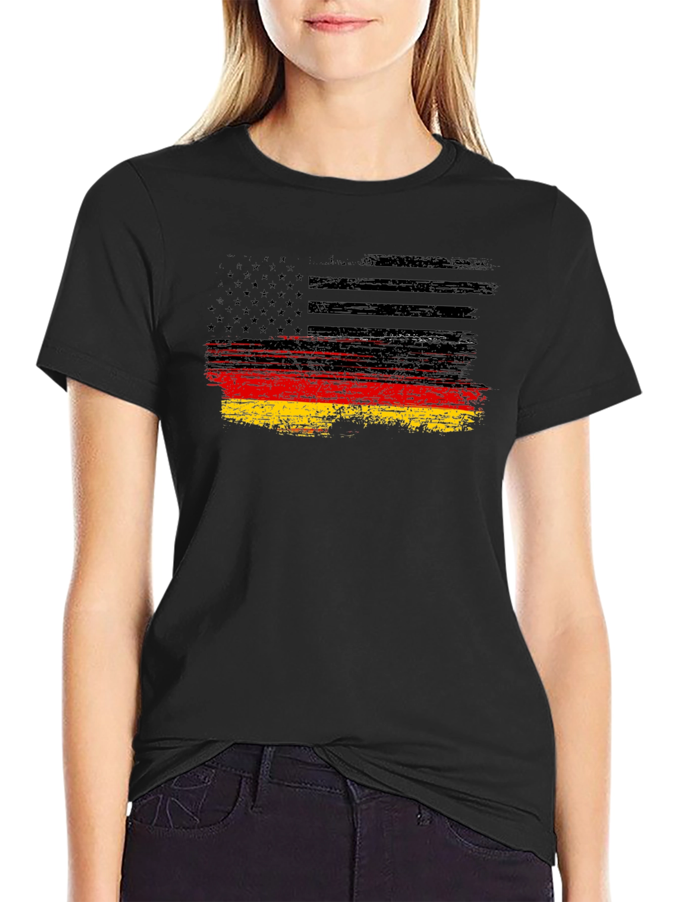 USA Germany Flag Graphic T-Shirt