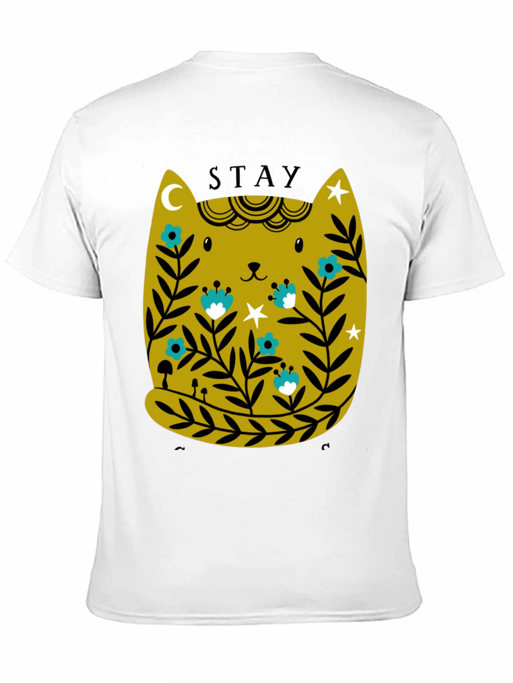 Stay Gold Cat Tee - Unique Graphic T-Shirt
