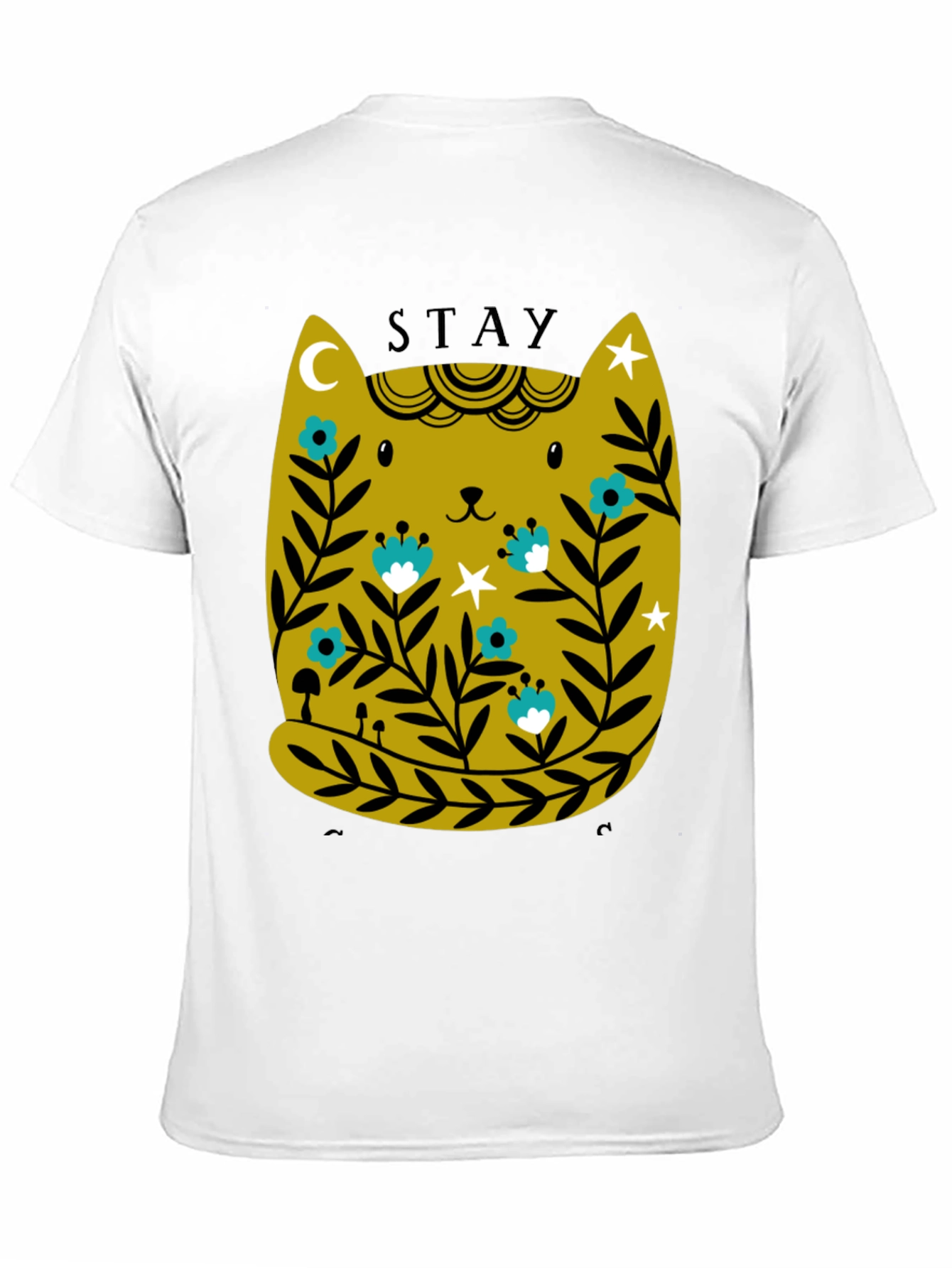 Stay Gold Cat Tee - Unique Graphic T-Shirt