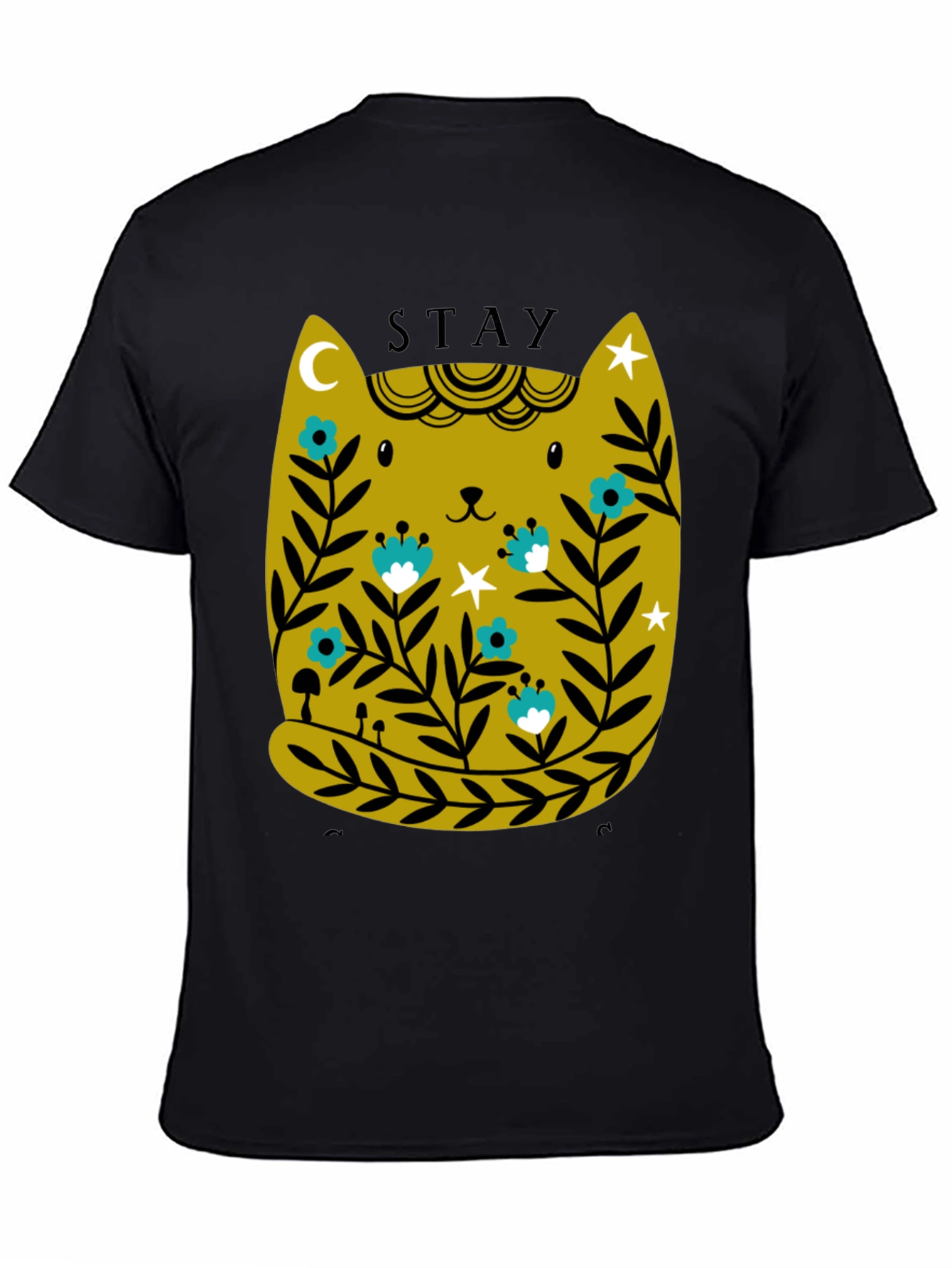 Stay Gold Cat Tee - Unique Graphic T-Shirt