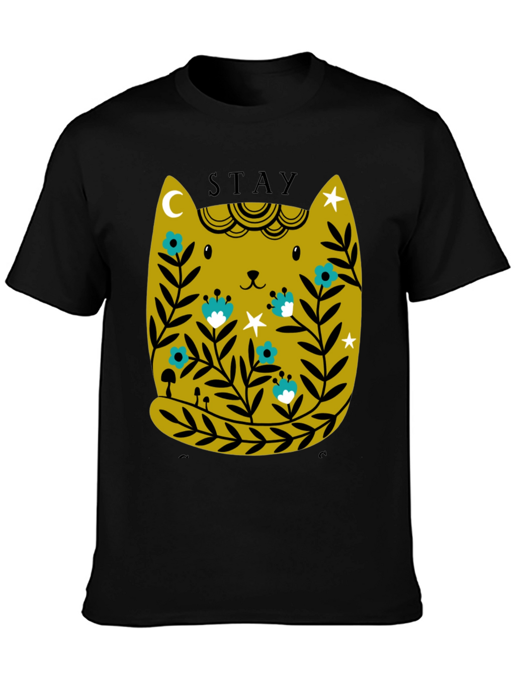 Stay Gold Cat Tee - Unique Graphic T-Shirt
