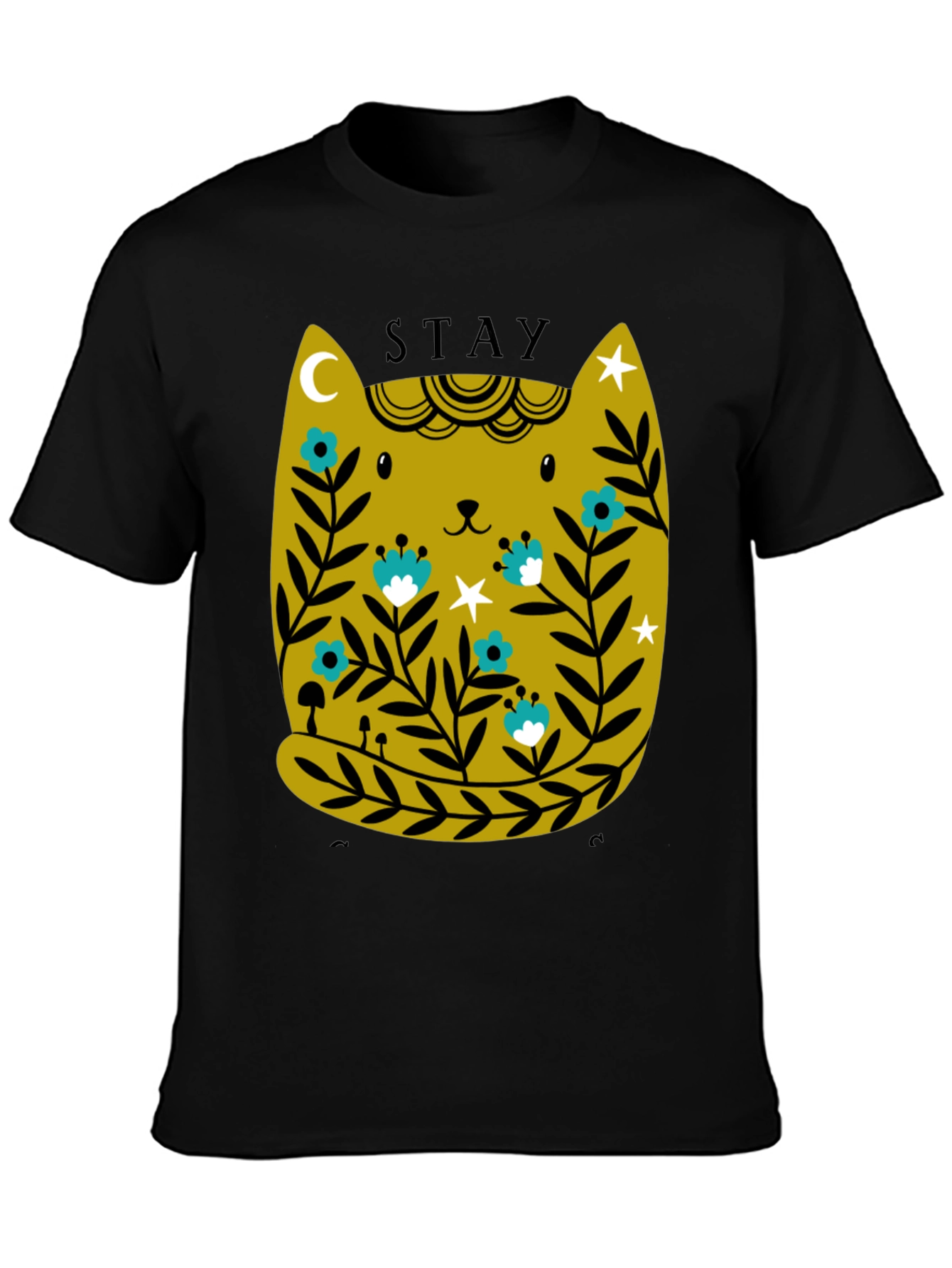 Stay Gold Cat Tee - Unique Graphic T-Shirt
