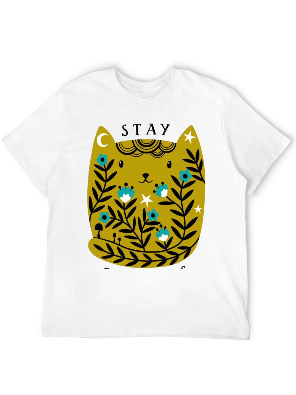 Stay Gold Cat Tee - Unique Graphic T-Shirt