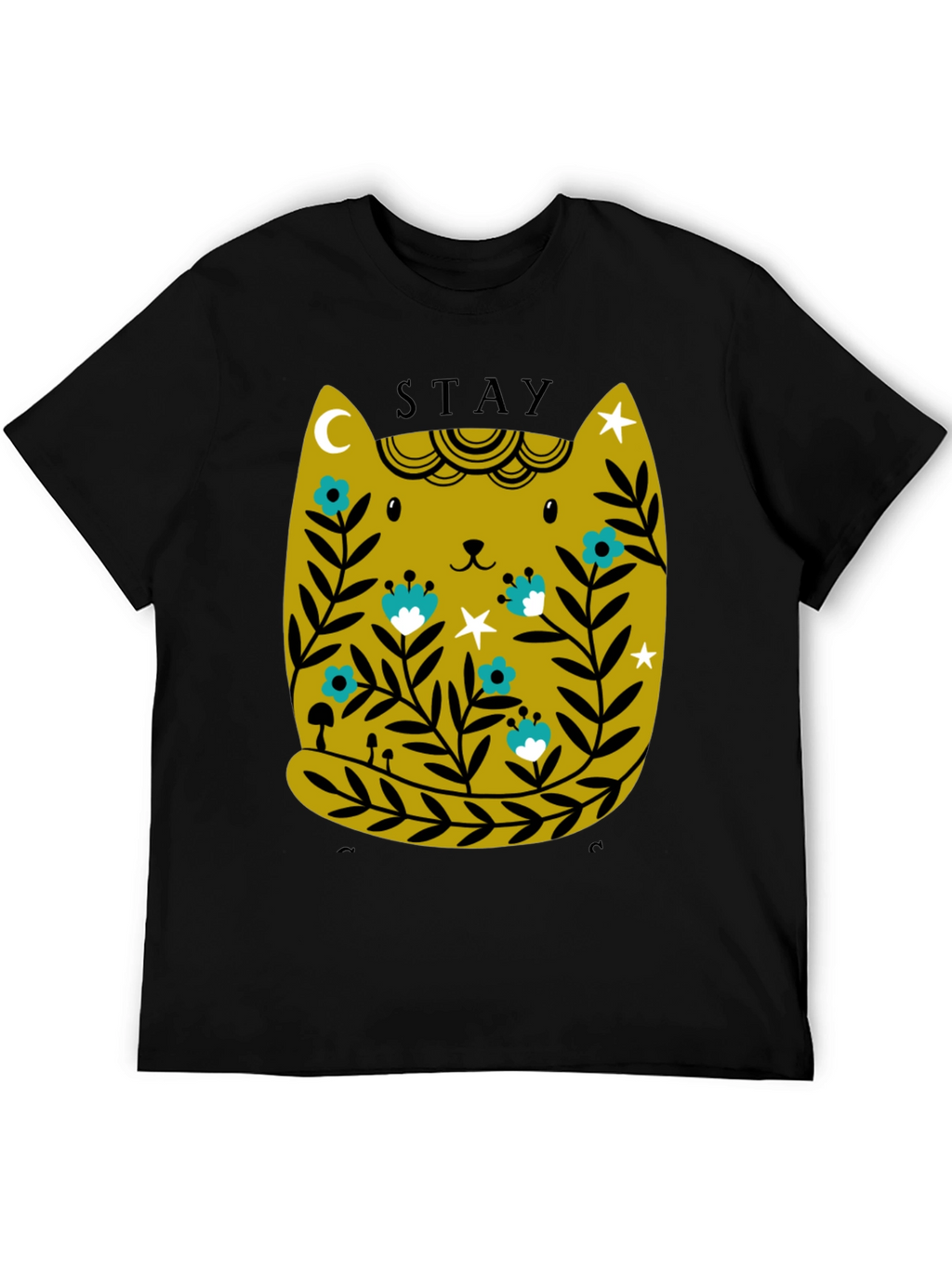 Stay Gold Cat Tee - Unique Graphic T-Shirt