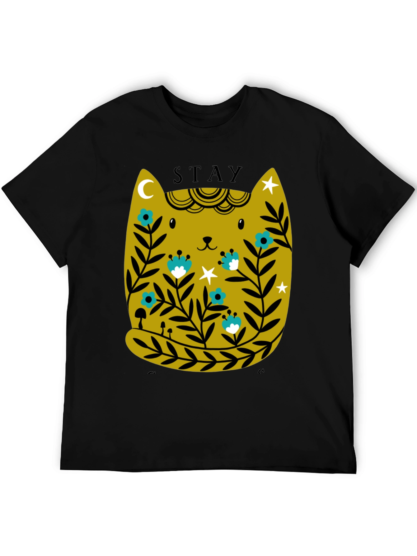 Stay Gold Cat Tee - Unique Graphic T-Shirt