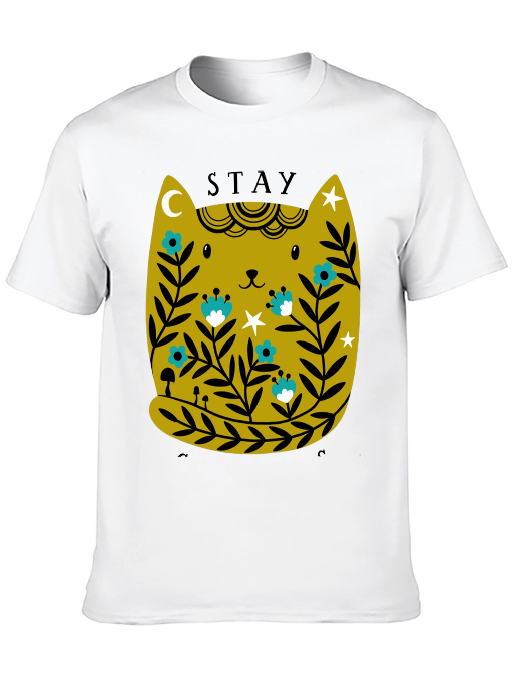Stay Gold Cat Tee - Unique Graphic T-Shirt