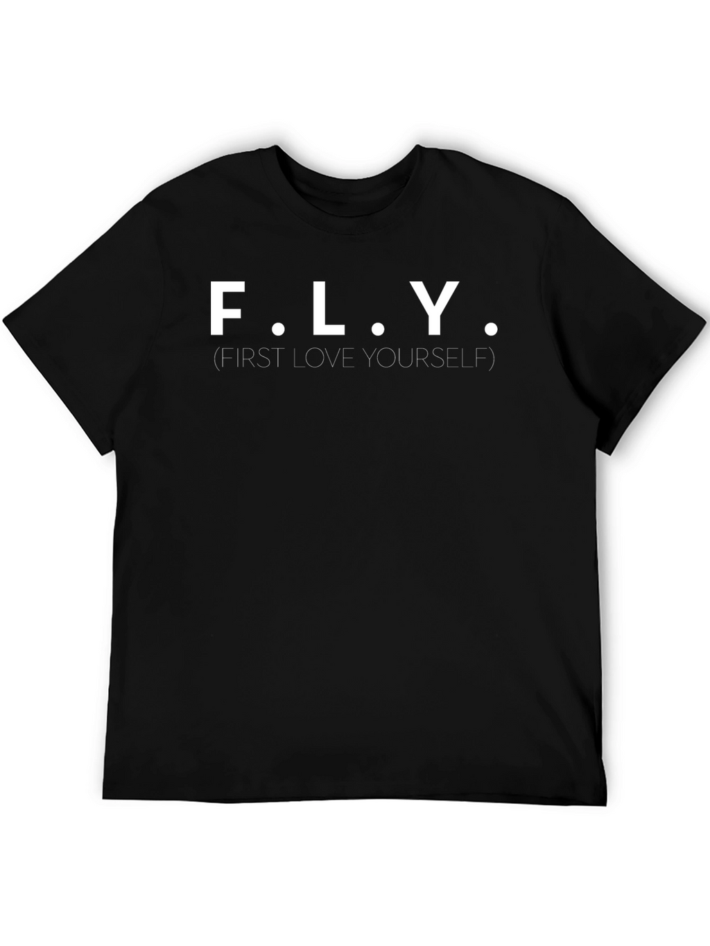 F.L.Y. First Love Yourself Black Graphic Tee