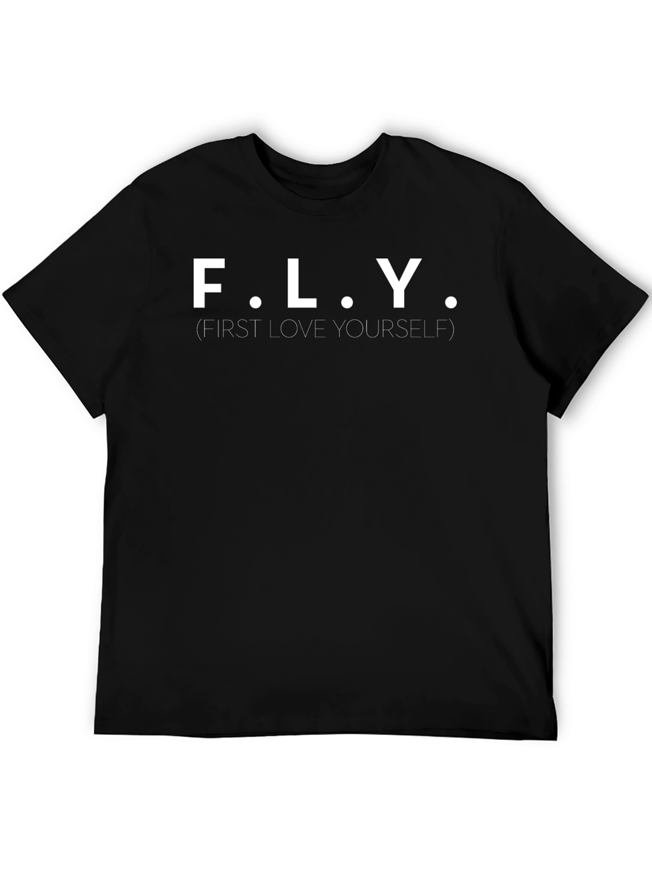 F.L.Y. First Love Yourself Black Graphic Tee