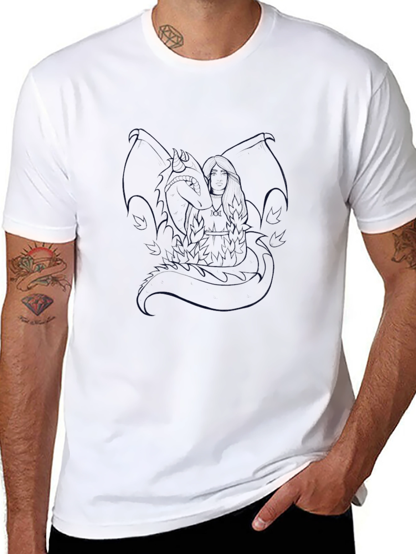 Dragon Rider Graphic Black T-Shirt