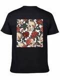 Skull & Roses Graphic Tee - Black
