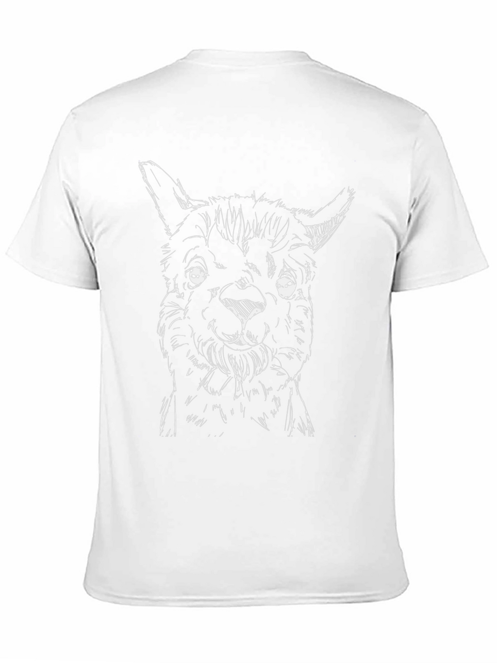 Sketch Alpaca Graphic T-Shirt - Black Cotton Tee