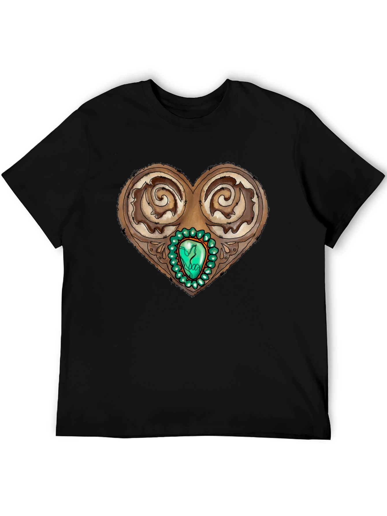 Ornamental Heart Gemstone Graphic Tee