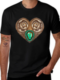 Ornamental Heart Gemstone Graphic Tee