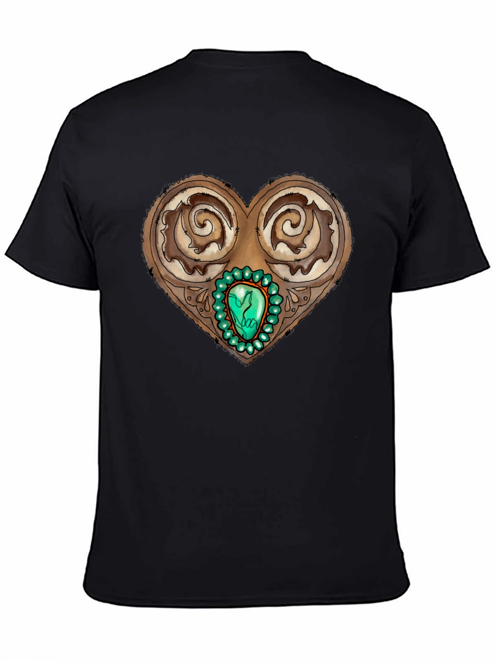 Ornamental Heart Gemstone Graphic Tee