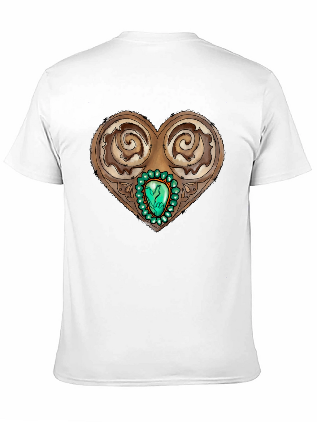 Ornamental Heart Gemstone Graphic Tee