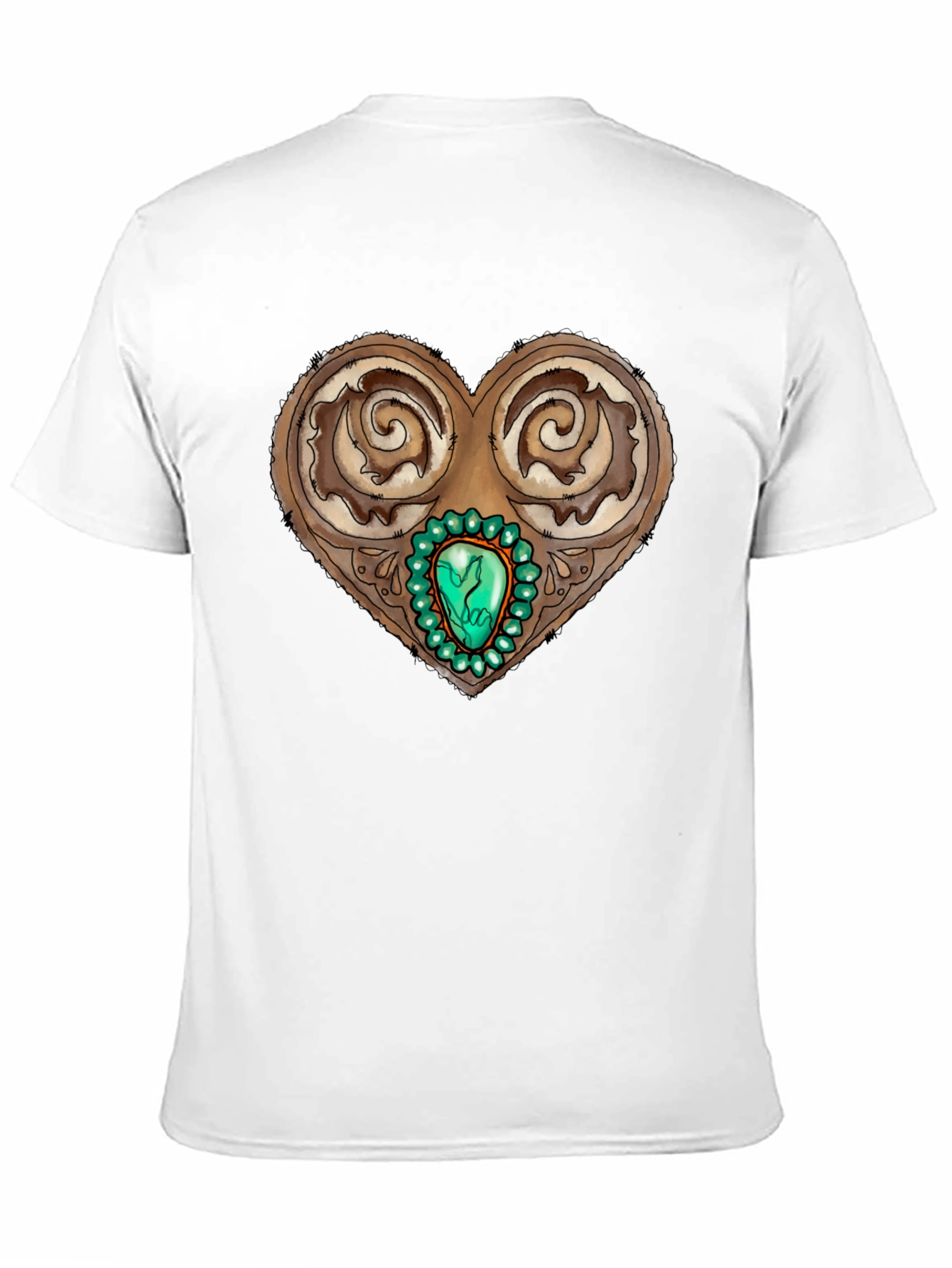 Ornamental Heart Gemstone Graphic Tee