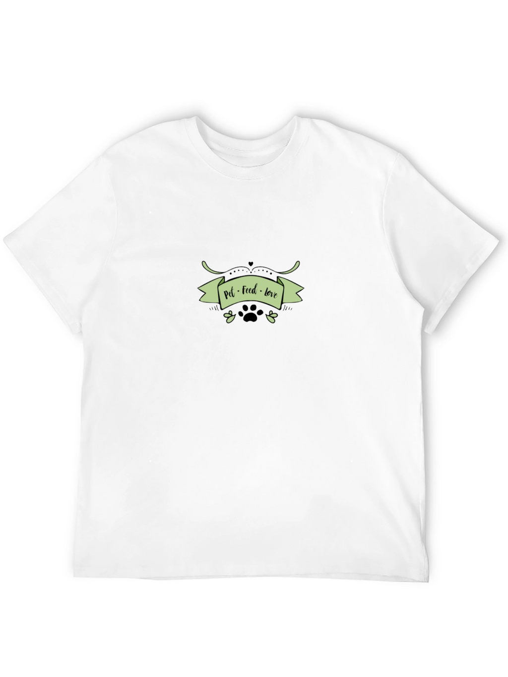 Pet Feed Love Graphic T-Shirt - Black