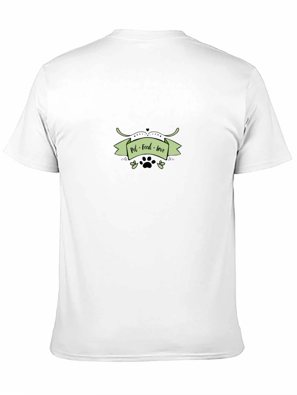 Pet Feed Love Graphic T-Shirt - Black