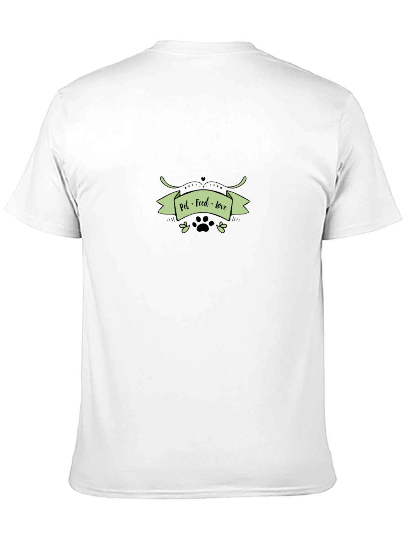 Pet Feed Love Graphic T-Shirt - Black