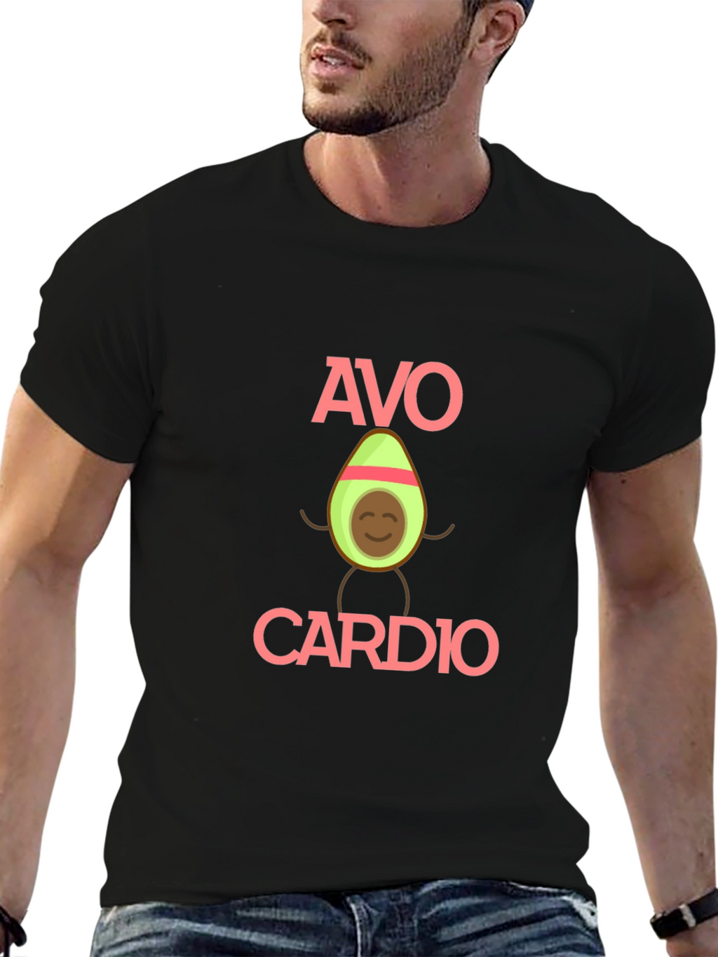 Avo Cardio Mens Black T-Shirt
