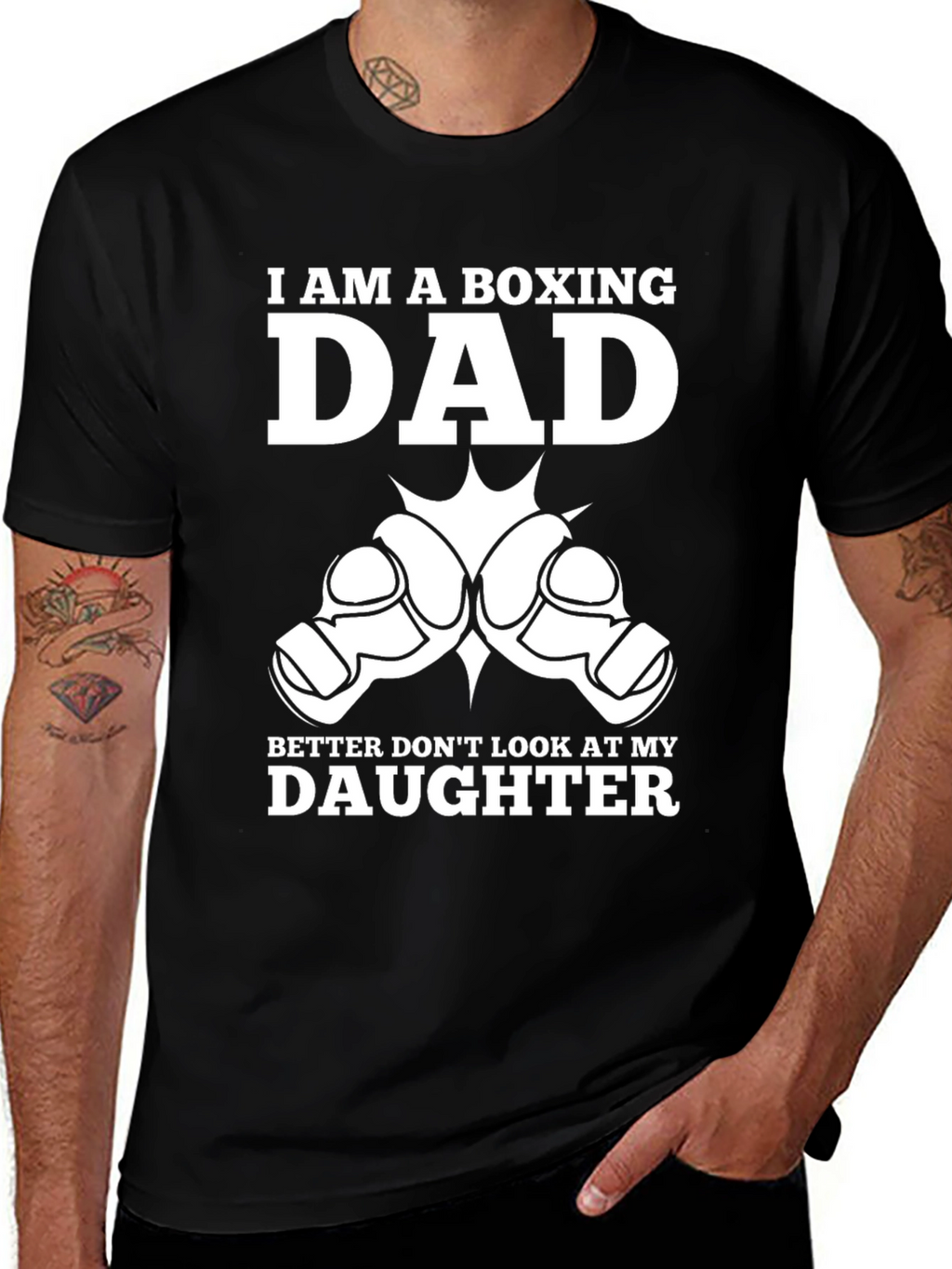Boxing Dad T-Shirt - Protective Father Tee