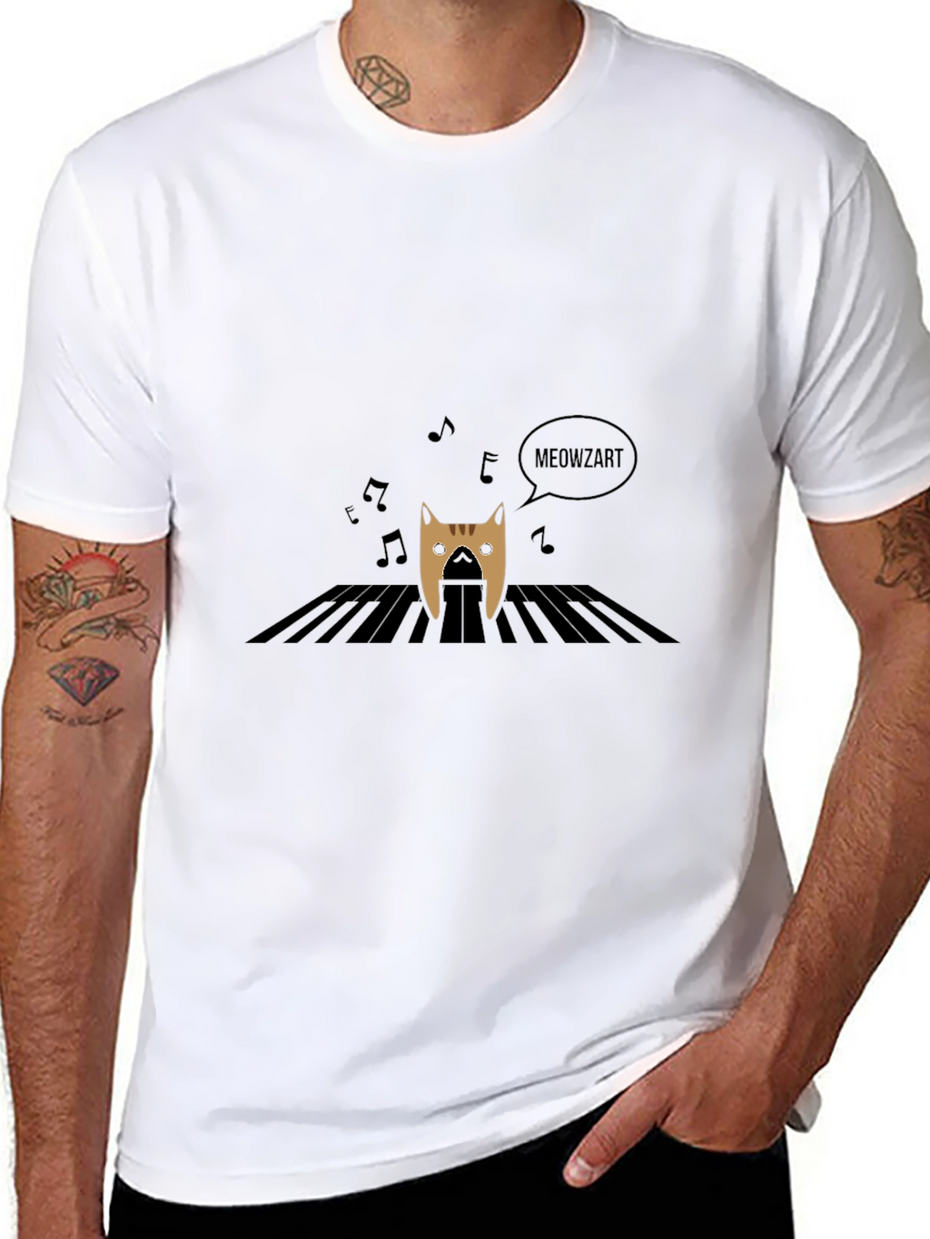 Meowzart T-Shirt - Cat Playing Piano