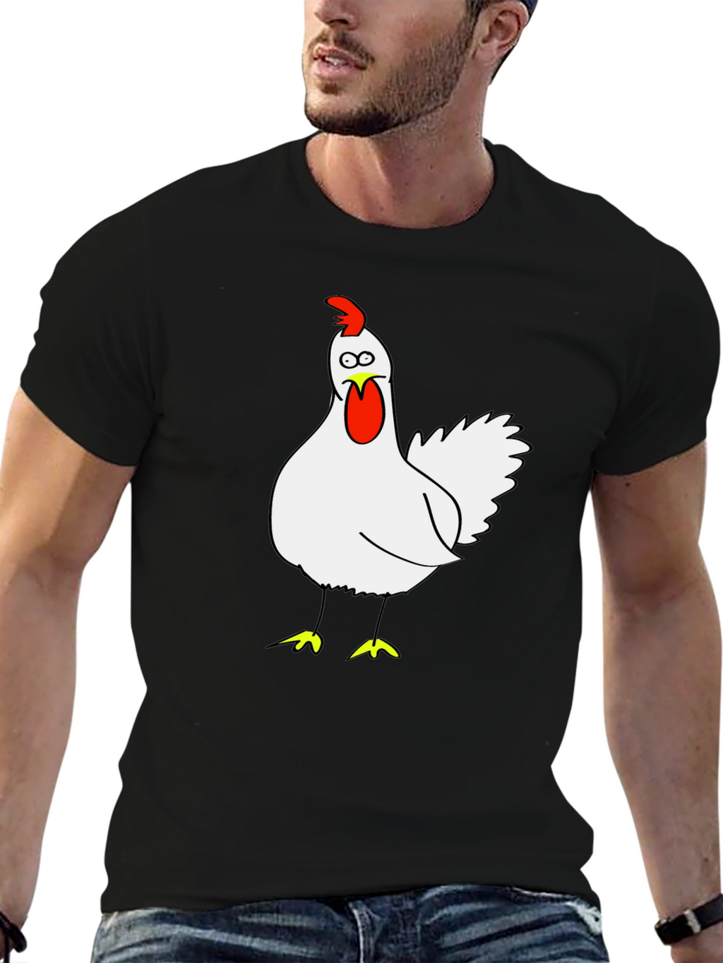 Funny Chicken Graphic T-Shirt - Quirky Tee