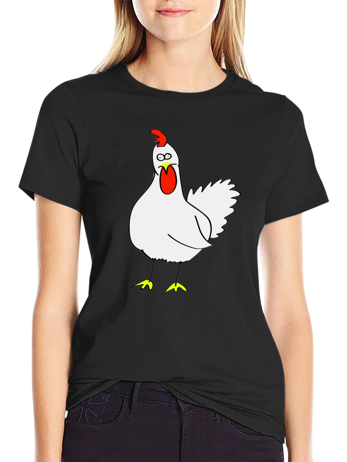 Funny Chicken Graphic T-Shirt - Quirky Tee
