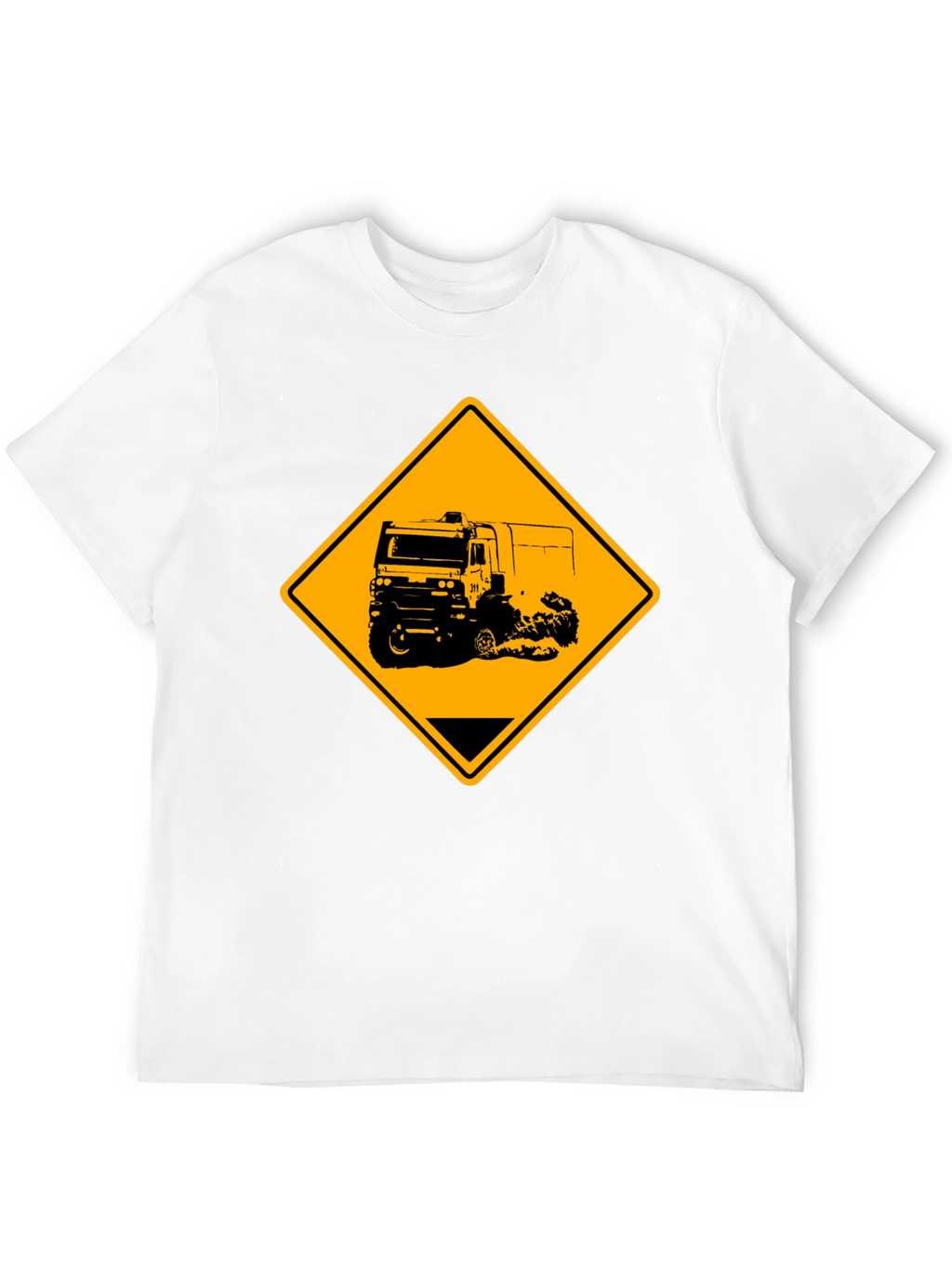 Truck Warning Sign Black T-Shirt
