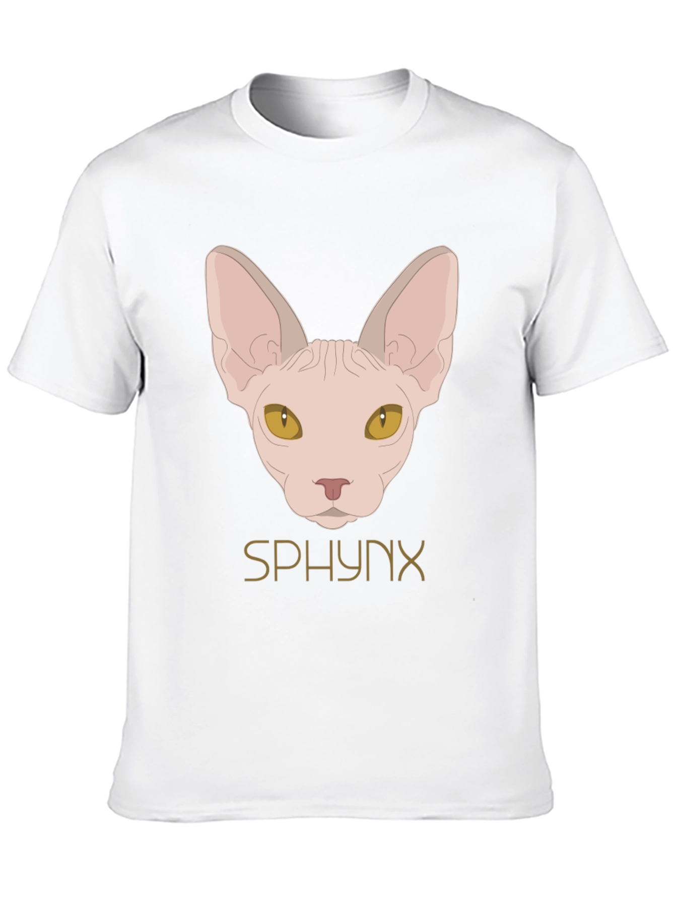 Sphynx Cat Graphic Black T-Shirt