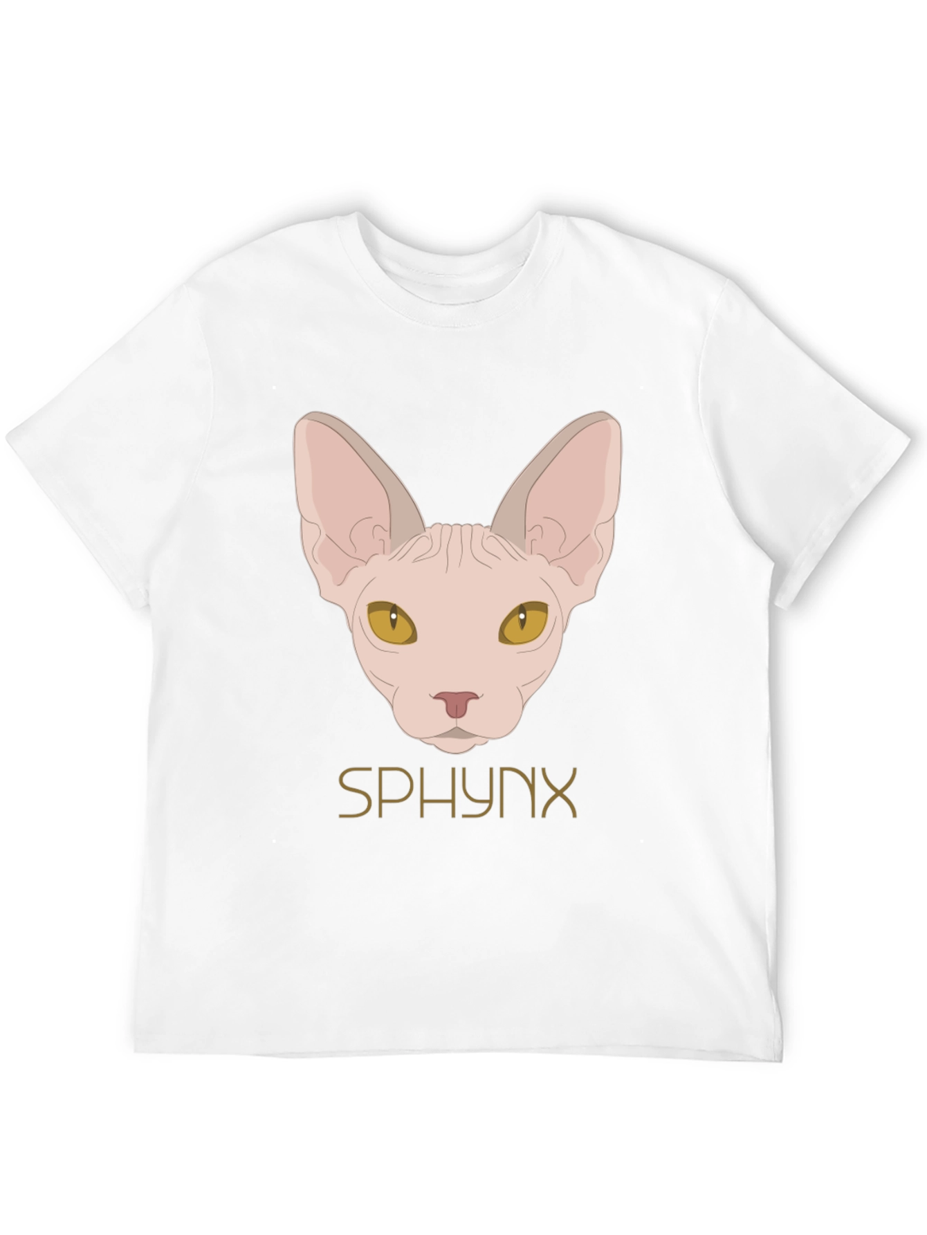 Sphynx Cat Graphic Black T-Shirt