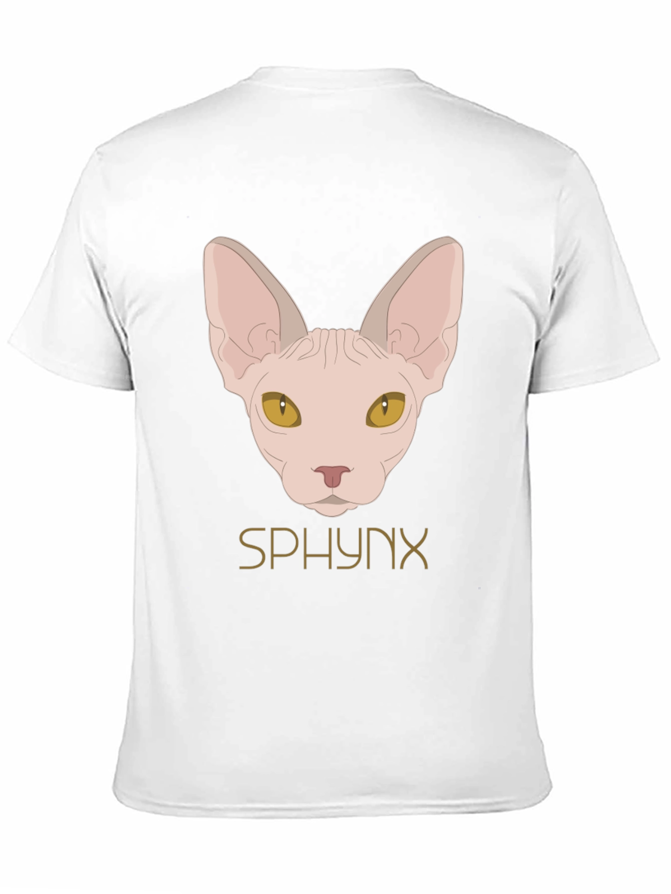 Sphynx Cat Graphic Black T-Shirt