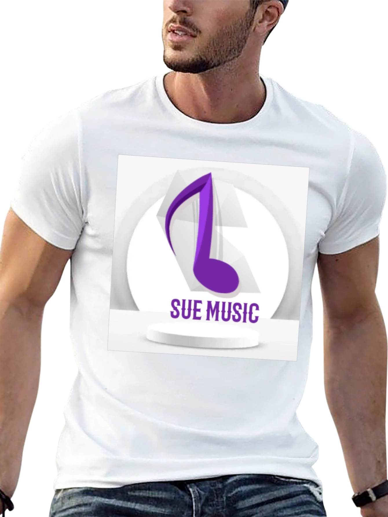 Sue Music Graphic Tee - Stylish Black Cotton T-Shirt