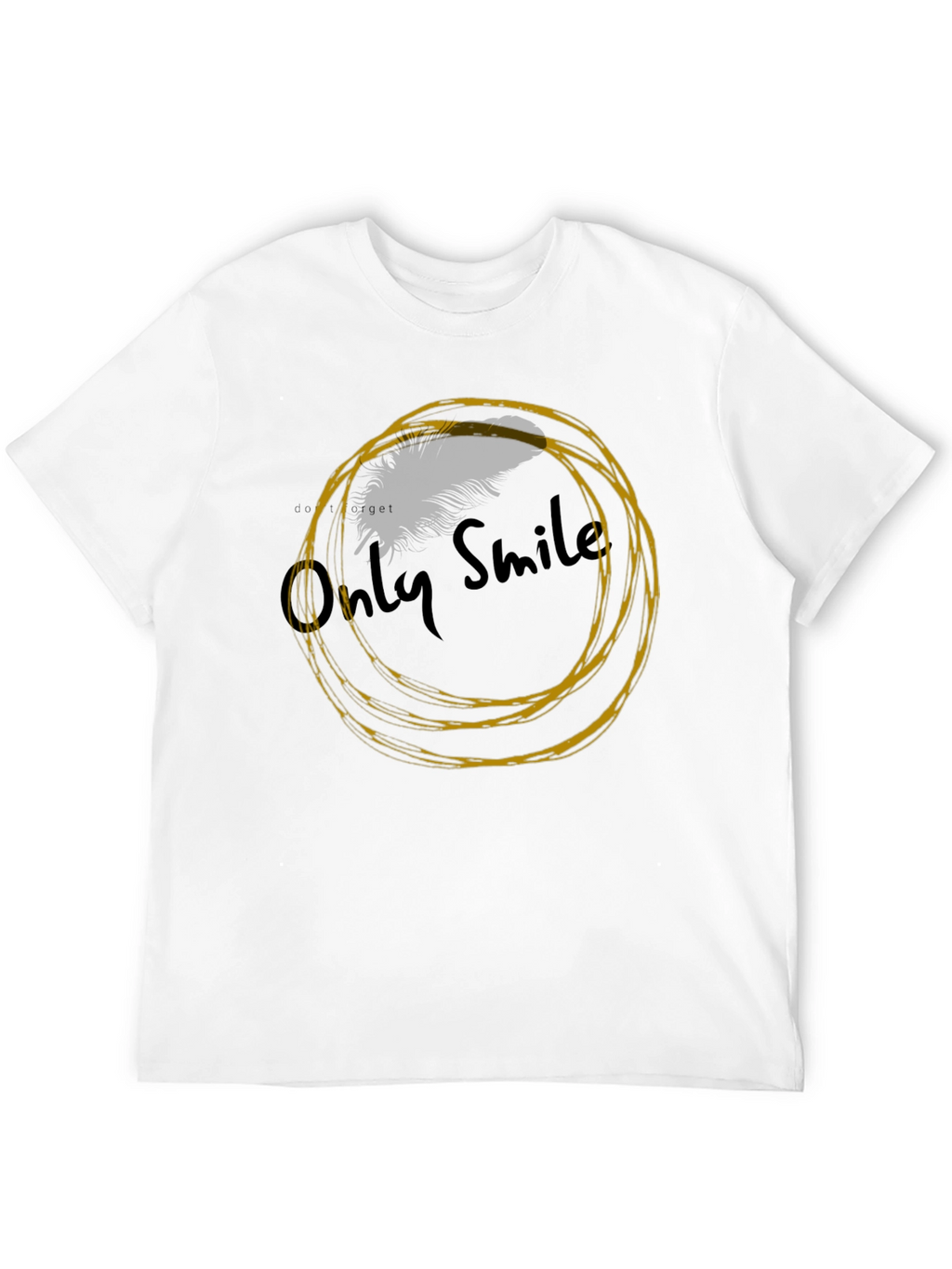 Only Smile Black Graphic T-Shirt