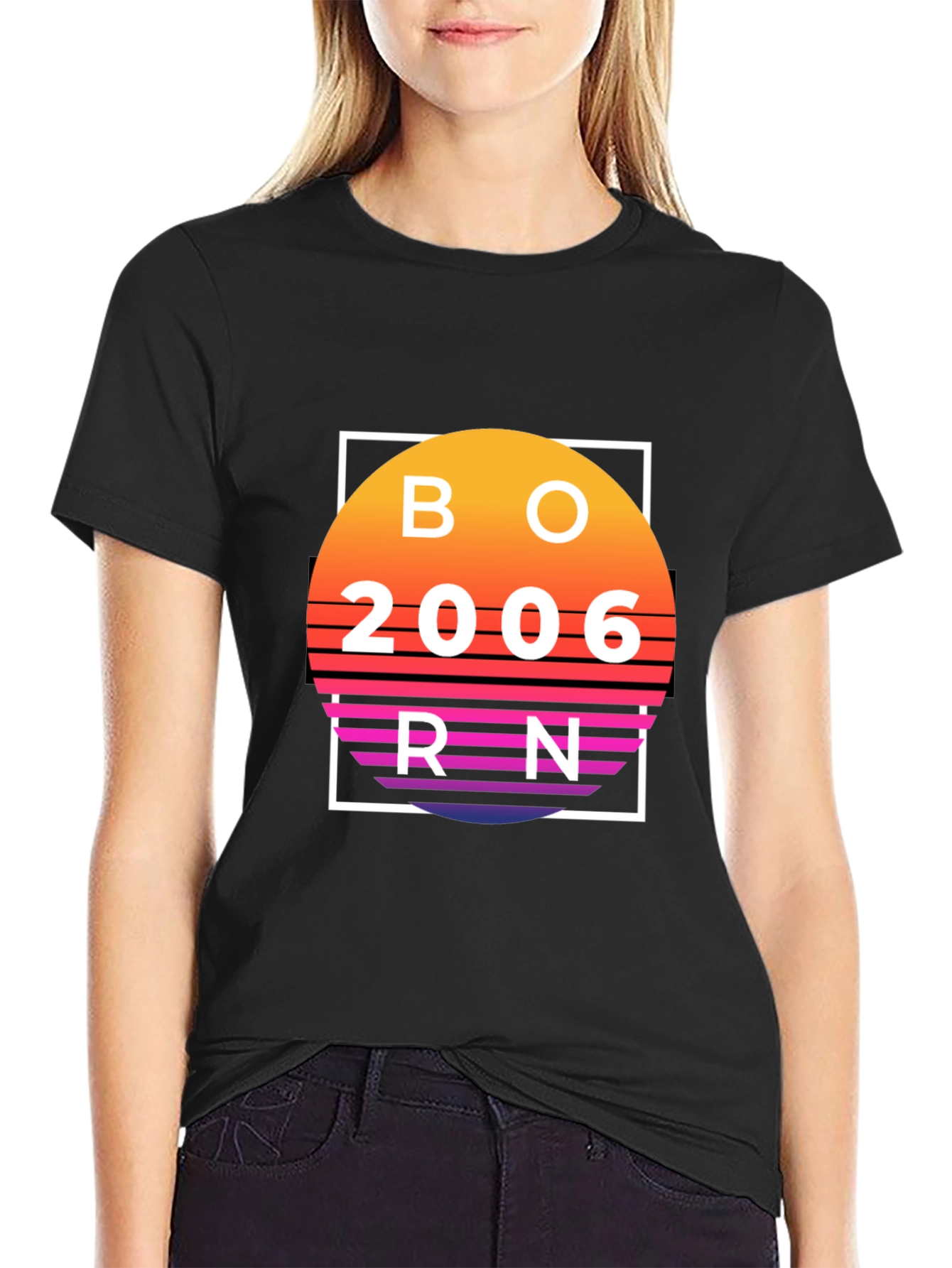 Born in 2006 Retro Sunset T-Shirt