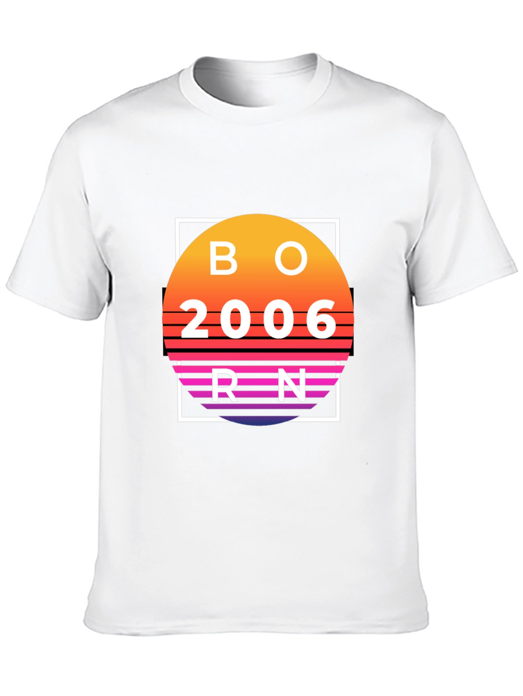 Born in 2006 Retro Sunset T-Shirt