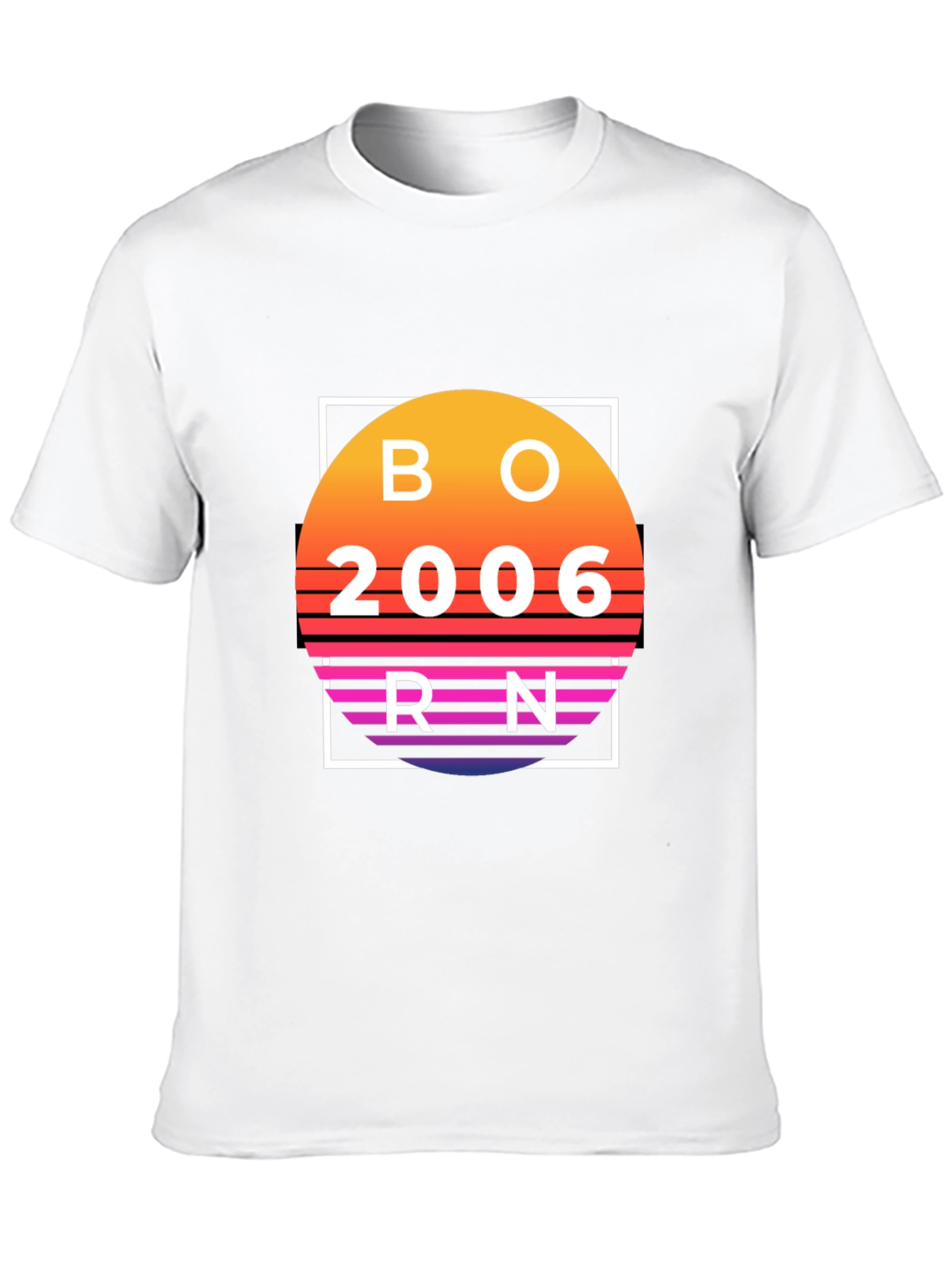 Born in 2006 Retro Sunset T-Shirt
