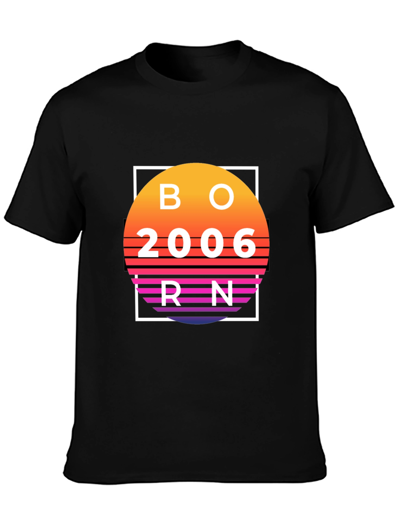 Born in 2006 Retro Sunset T-Shirt