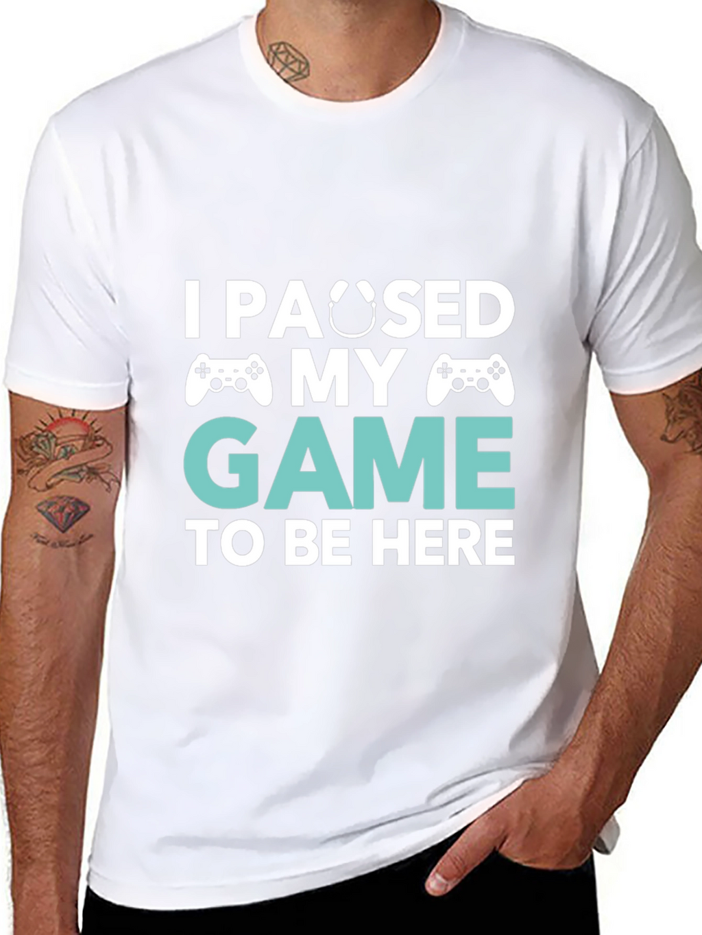 Funny Gamer T-Shirt - I Paused My Game