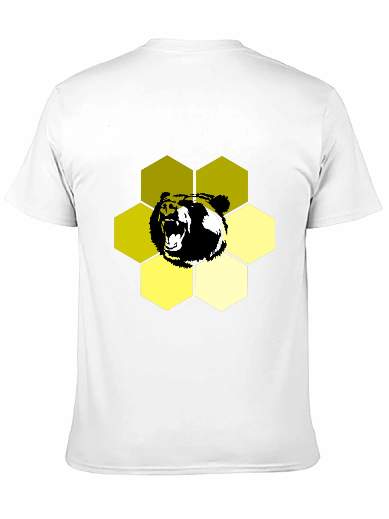 Bear Hexagon Graphic Tee - Black