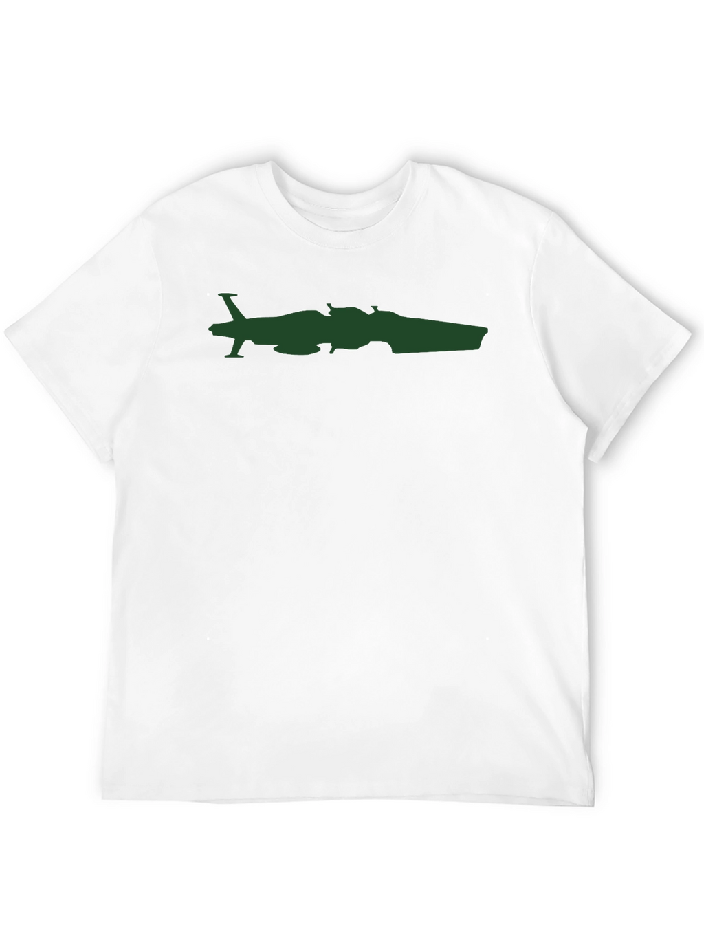 Black T-Shirt with Plane and Car Graphic
