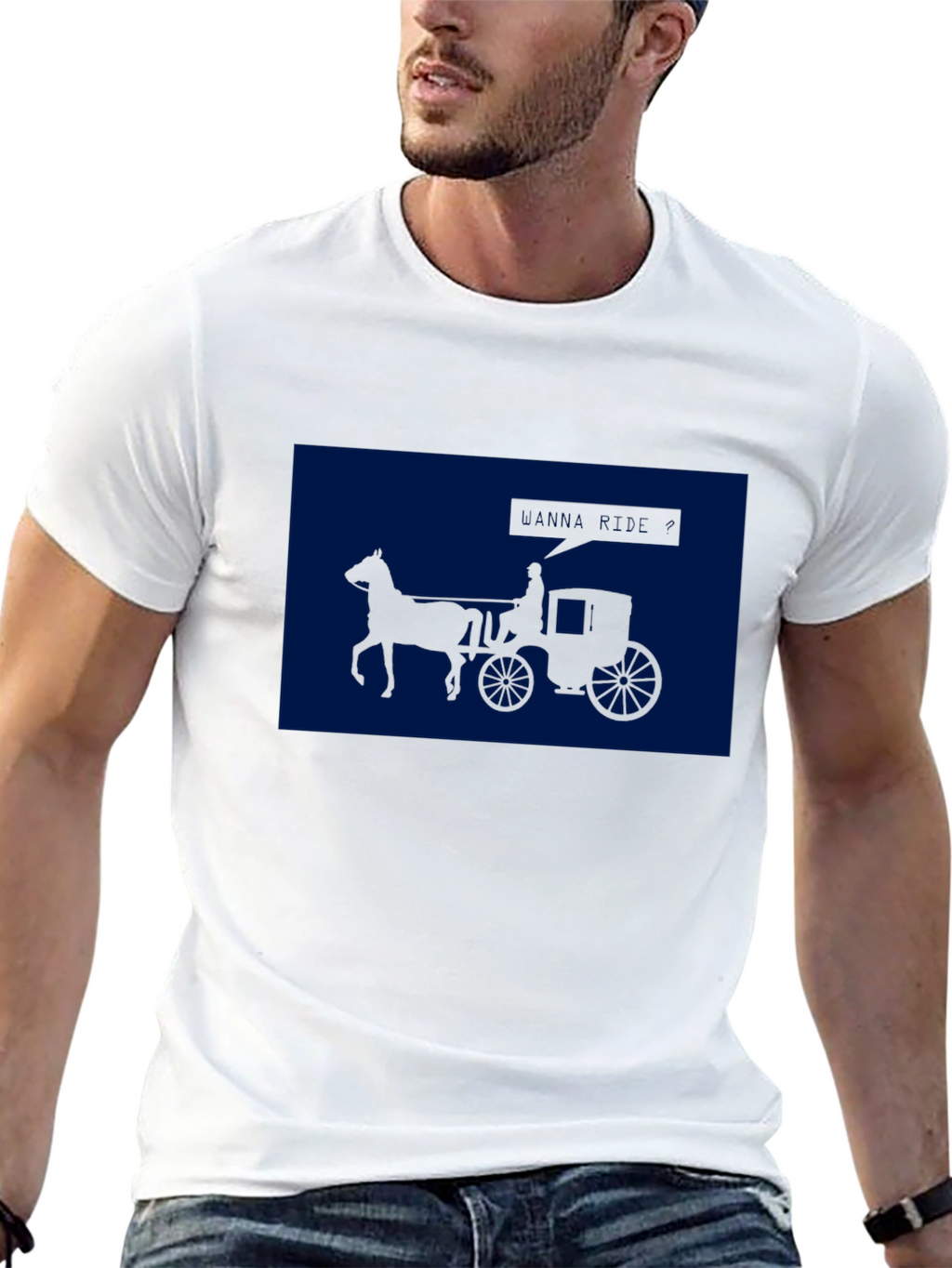 Horse Carriage Graphic Tee - Classic Style