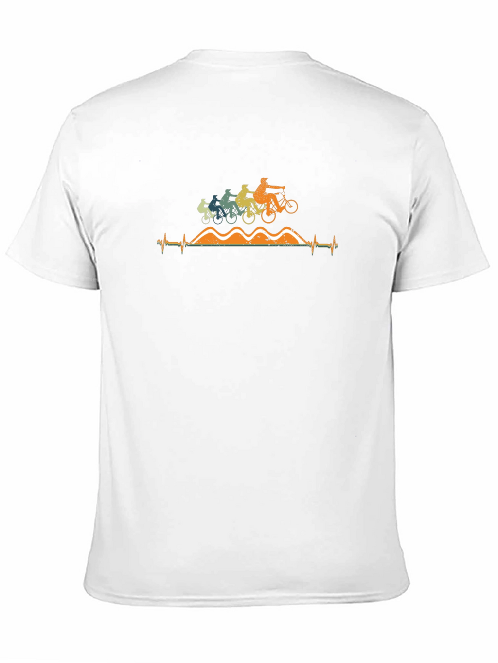 Cycling Heartbeat T-Shirt - Mountain Bike Design