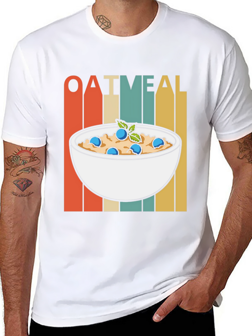 Retro Oatmeal T-Shirt - Breakfast Lover Tee