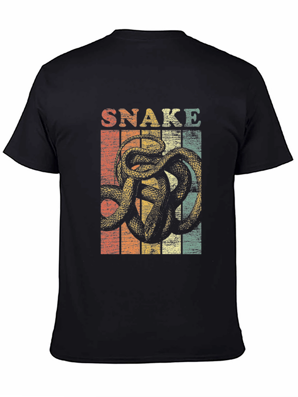 Retro Snake Graphic T-Shirt - Unisex Casual Tee